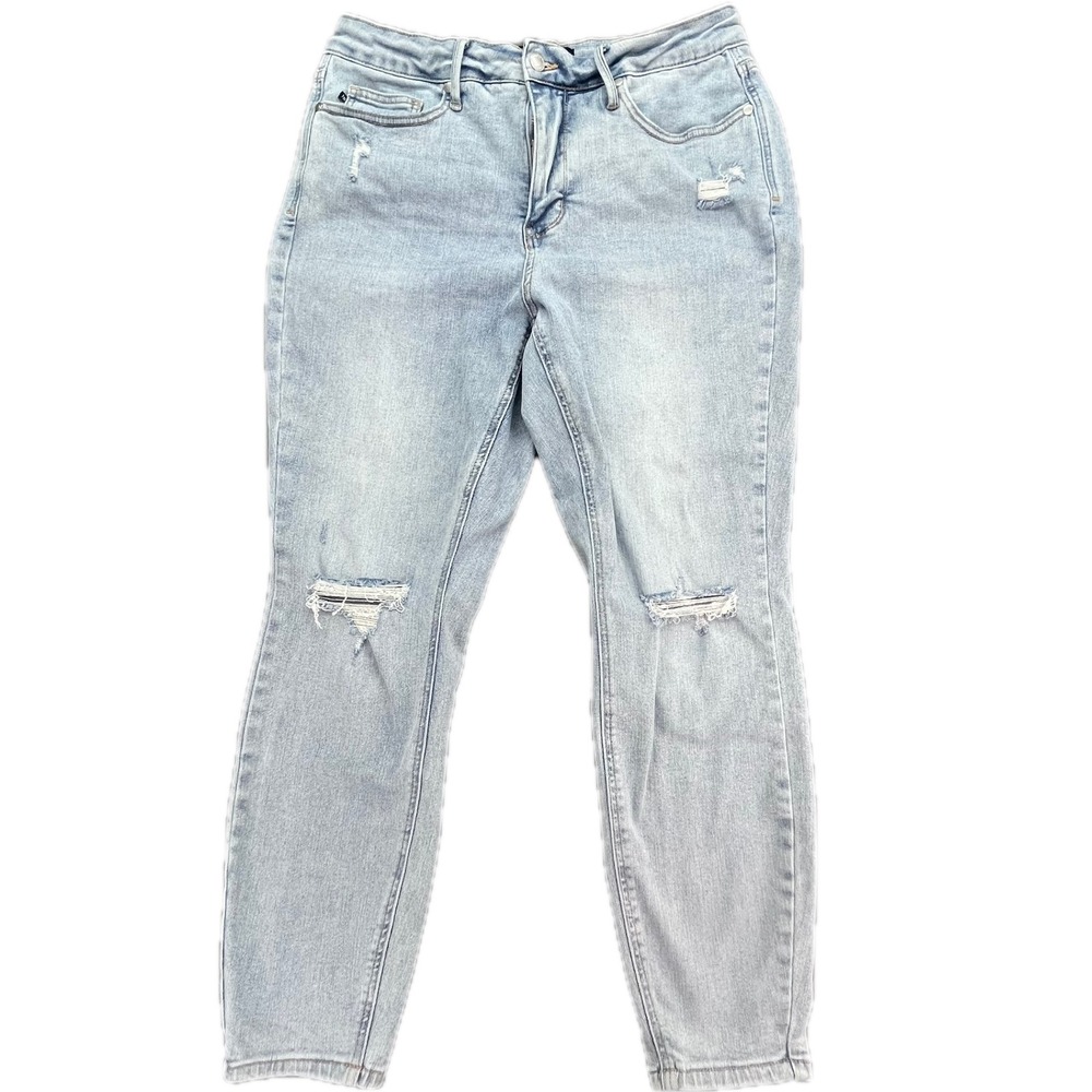 Judy Blue Los Angeles Womens 16W Light Wash Distressed Skinny Jeans